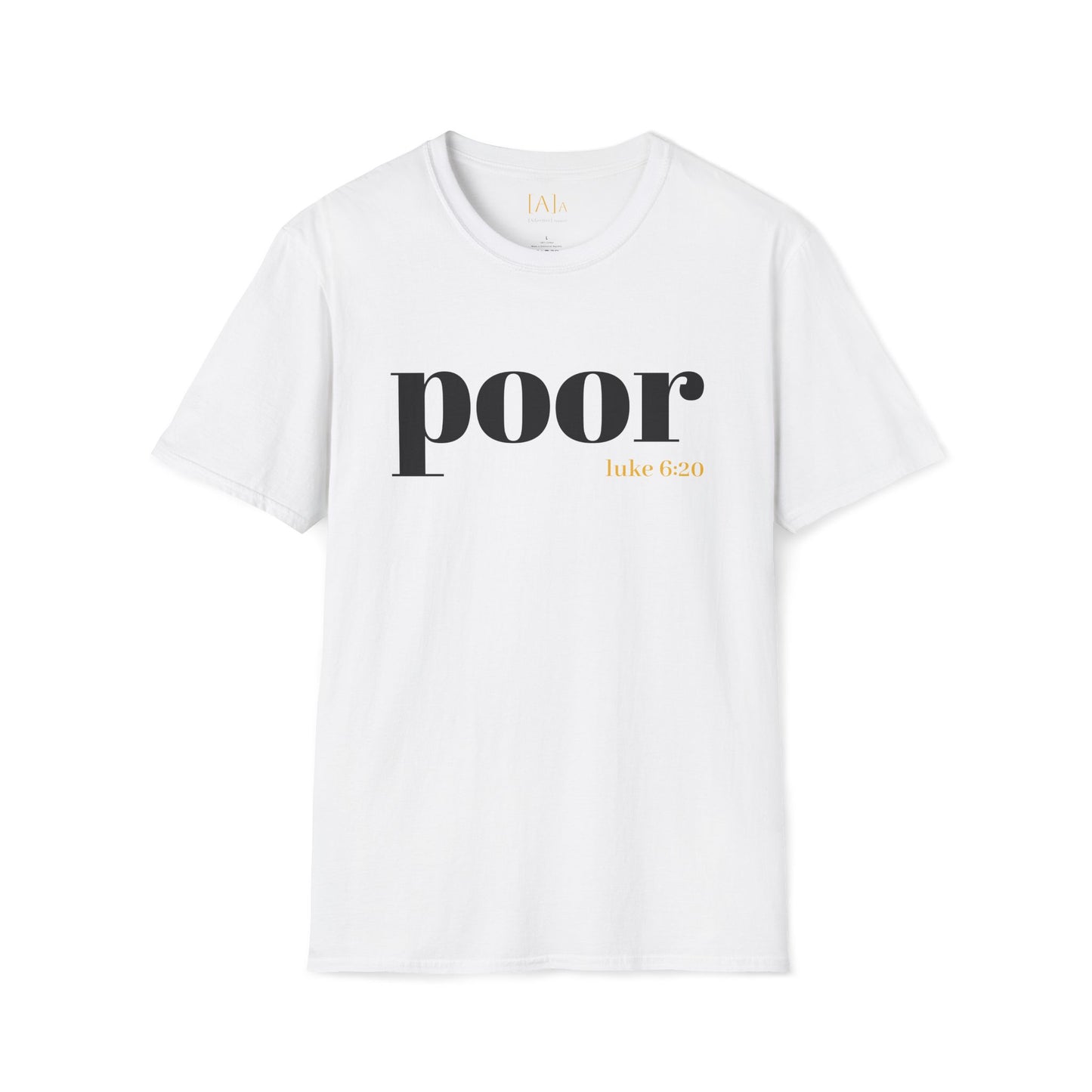 Poor Shirt Unisex Tee, Funny Gift for Friends, Casual Minimalist Style, Everyday Comfort, Bold Statement Tshirt, Gift Tee
