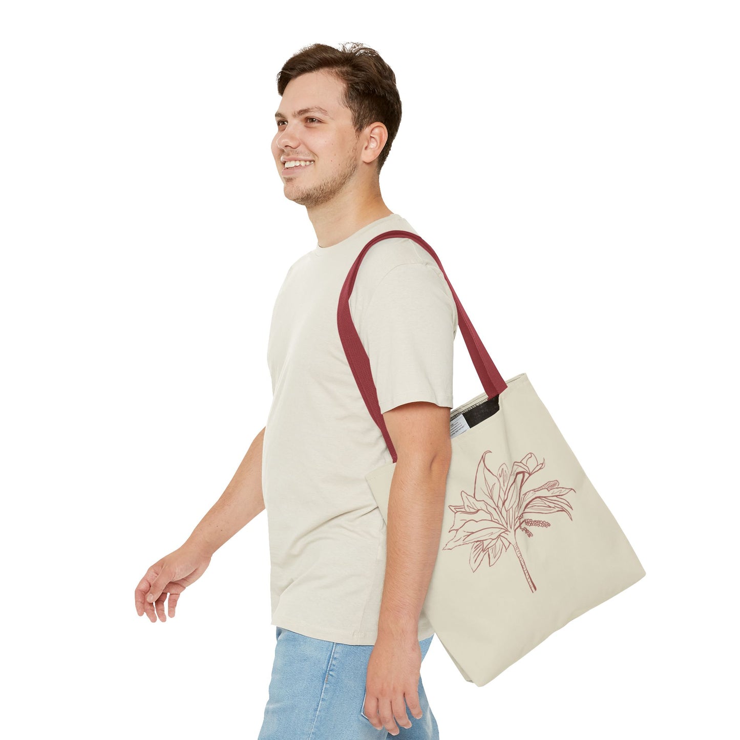 Fearfully and Wonderfully Made Psalm 139 Tote Bag, Inspirational Floral Canvas Bag, Eco-Friendly Shopping Tote, Travel, Motivational Gift