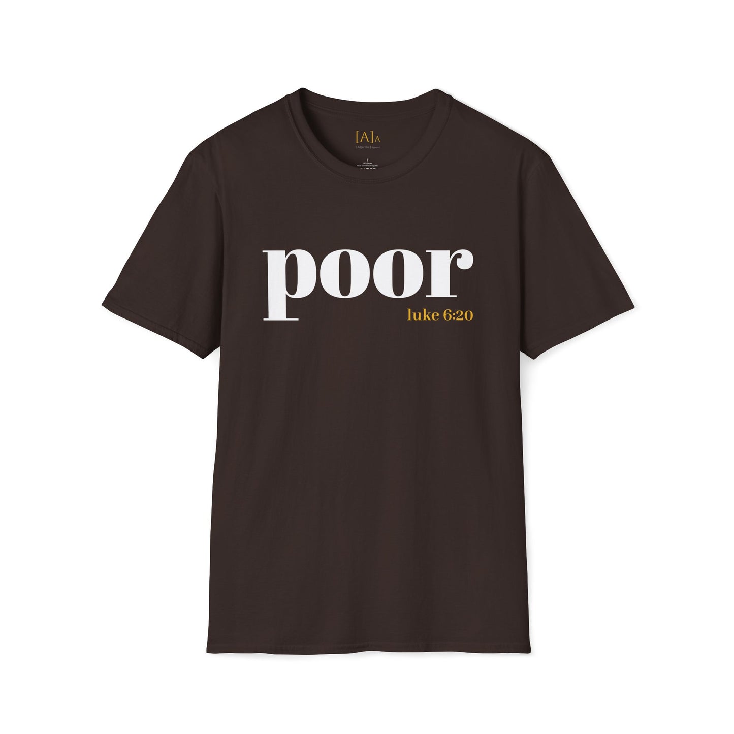 Poor Shirt Unisex Tee, Funny Gift for Friends, Casual Minimalist Style, Everyday Comfort, Bold Statement Tshirt, Gift Tee