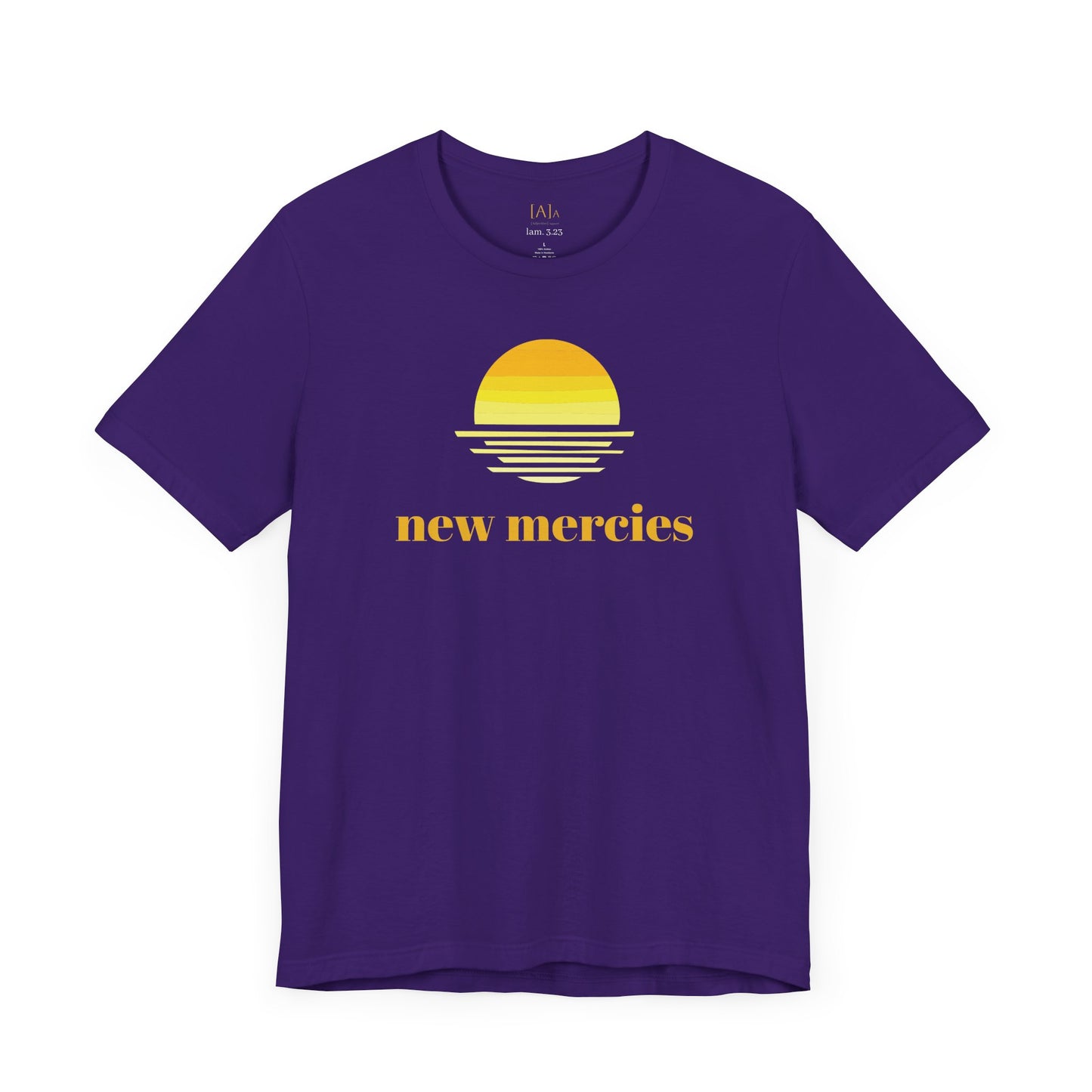 New Mercies Shirt Every Morning Lamentations 3 22 retro minimalist t-shirt, Christian faith tee, scripture verse graphic top, trendy Bible