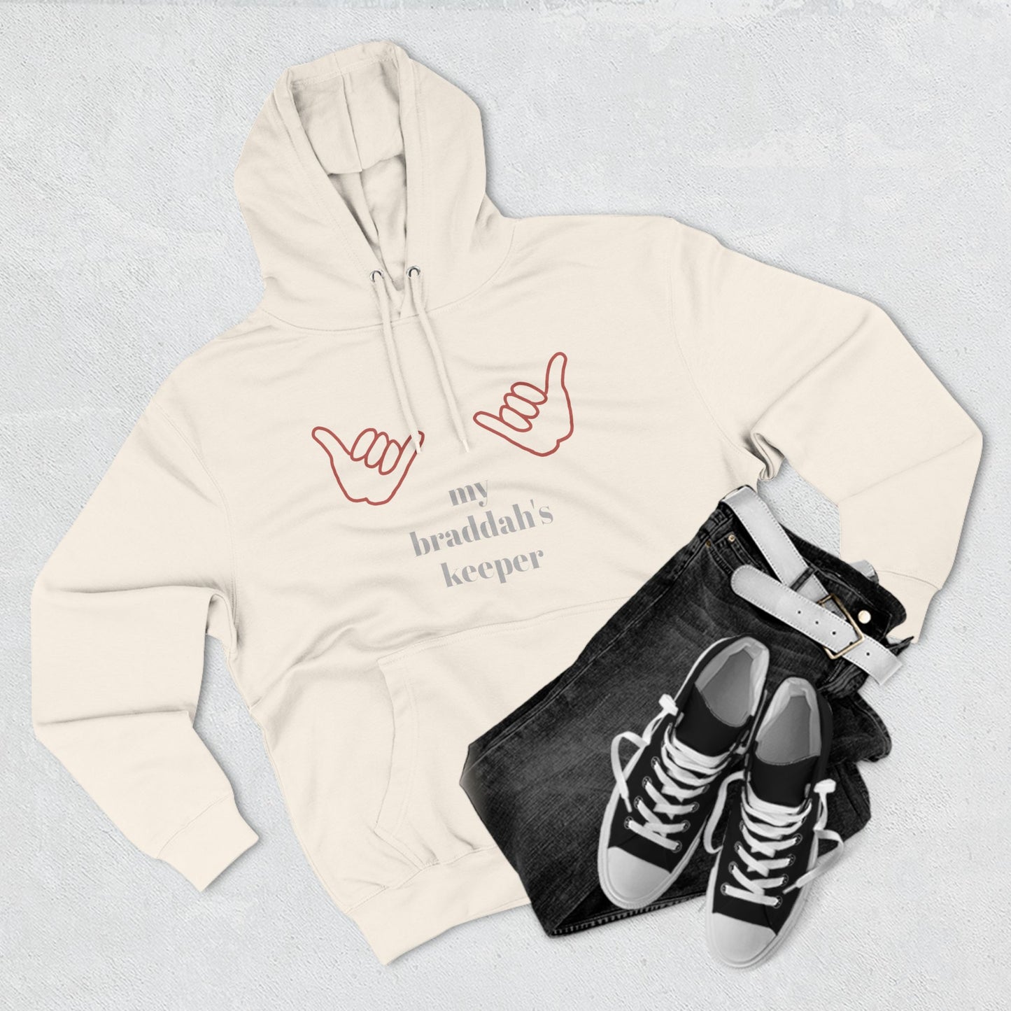 Braddah's Keeper Adjective Apparel Hoodie