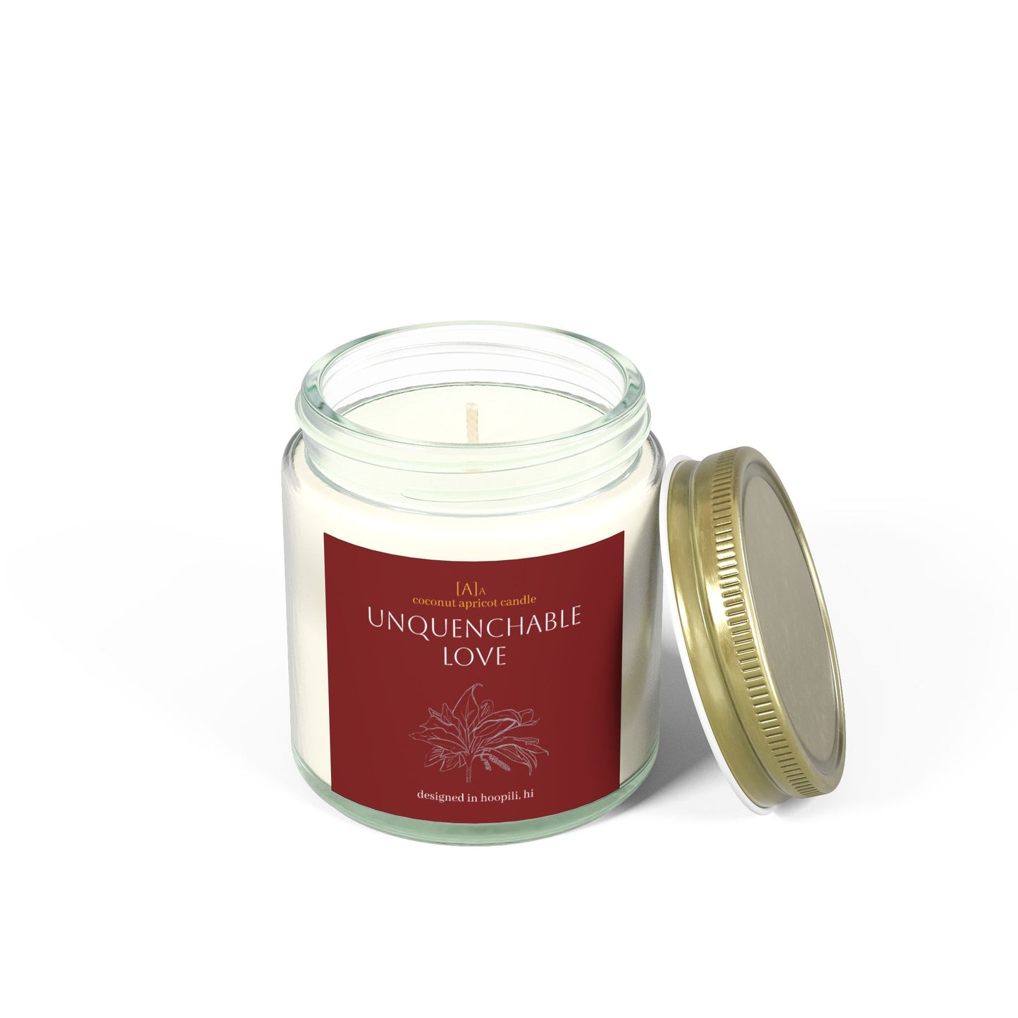 Scented Candle, Unquenchable Love Valentine Coconut Apricot Wax (4oz, 9oz). Romantic Gift, Home Decor, Aromatherapy Candle, Handmade Gift,