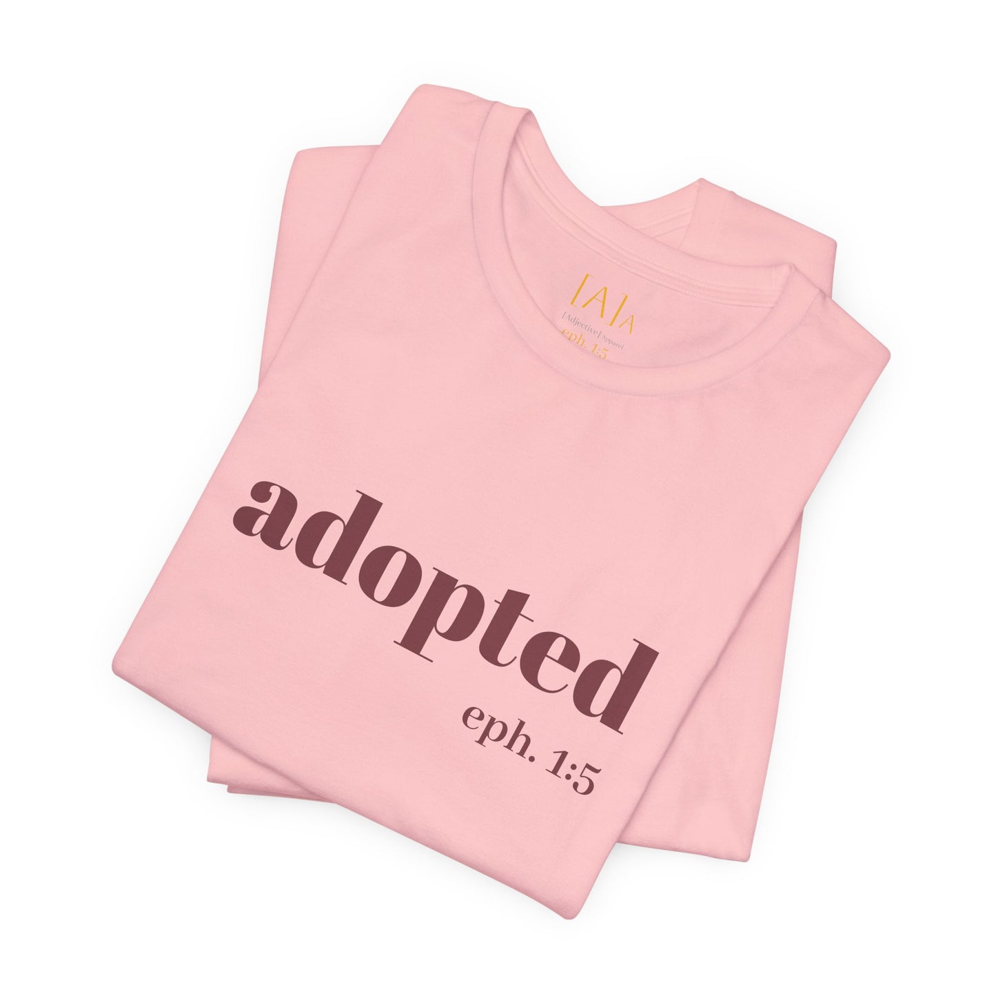 Bible Verse Tee - 'Adopted' Unisex Jersey Short Sleeve Shirt
