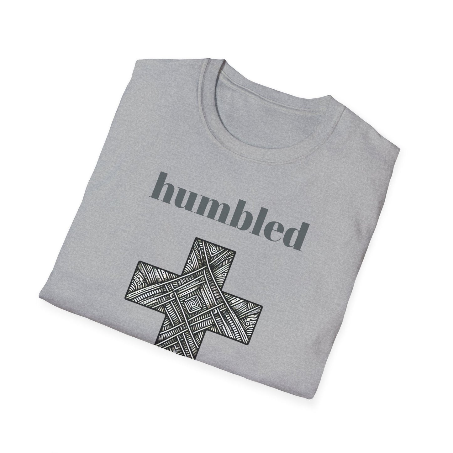 Humbled Cross Graphic Tee, Christian Gifts, Religious Apparel, Spiritual Fashion, Everyday Wear, Unisex Softstyle Shirt
