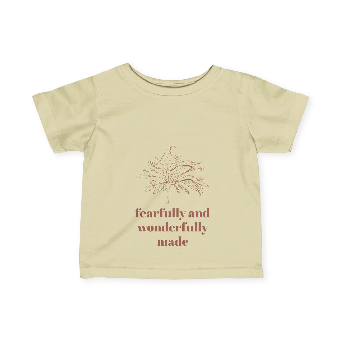 Fearfully Made Infant Tee, Ti Plant Cute Kids Shirt, Baby Shower Gift