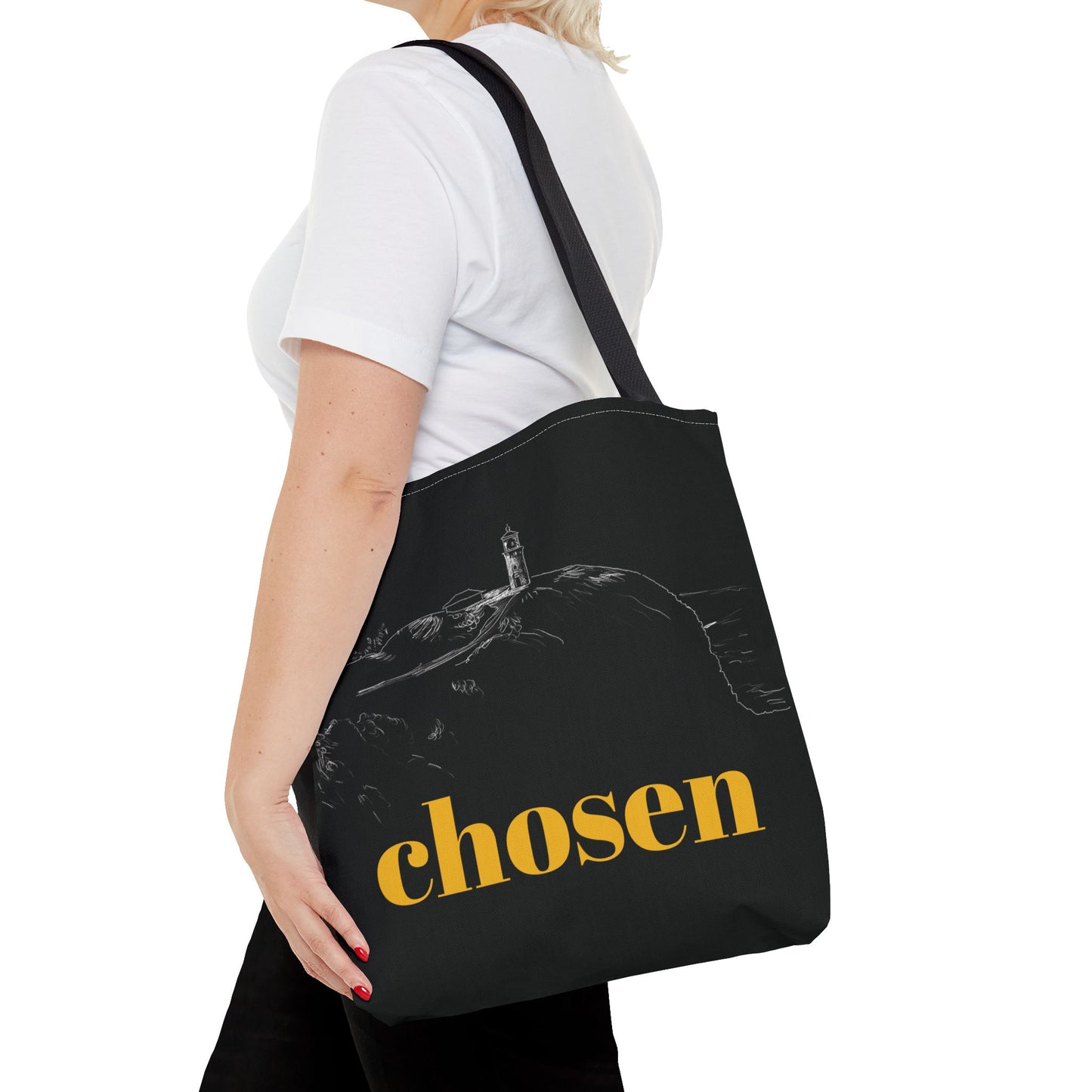 Chosen Lighthouse Tote Bag - 1 Peter 2:9
