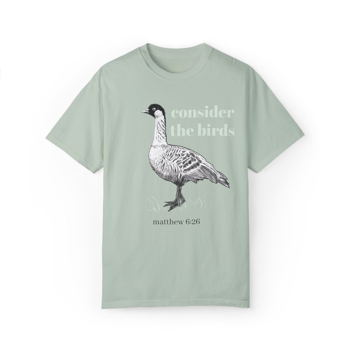 Consider the Birds T-shirt - Nene Hawaiian Goose Bird Sermon on the Mount Matthew 6 Unisex