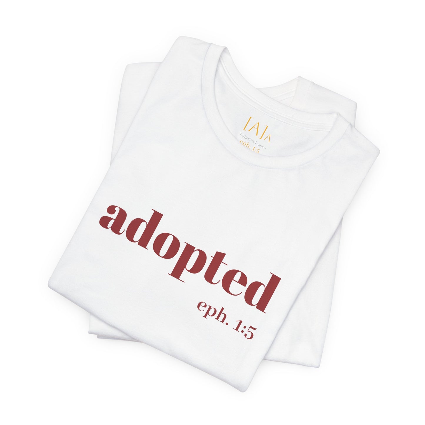 Bible Verse Tee - 'Adopted' Unisex Jersey Short Sleeve Shirt