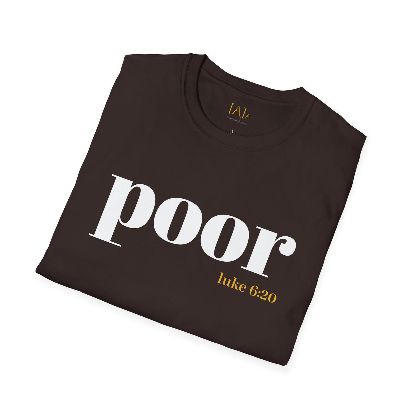 Poor Shirt Unisex Tee, Funny Gift for Friends, Casual Minimalist Style, Everyday Comfort, Bold Statement Tshirt, Gift Tee