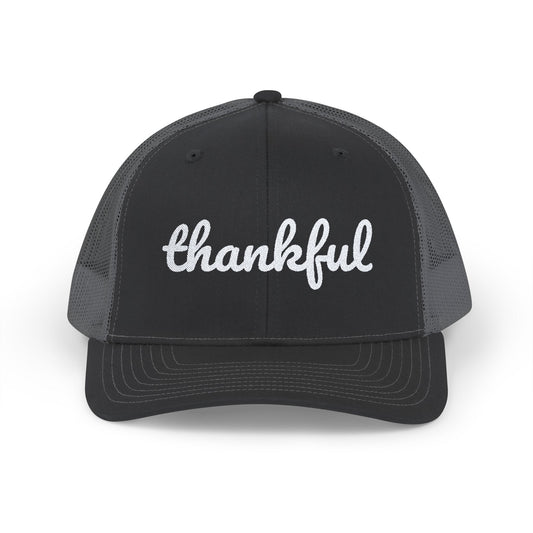 Thankful Snapback Trucker Cap for Gratitude Lovers, Adjustable Cap, Gifts for Him/Her, Farmhouse Decor, Thanksgiving Gift