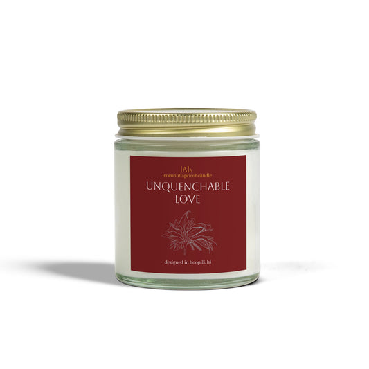 Scented Candle, Unquenchable Love Valentine Coconut Apricot Wax (4oz, 9oz). Romantic Gift, Home Decor, Aromatherapy Candle, Handmade Gift,