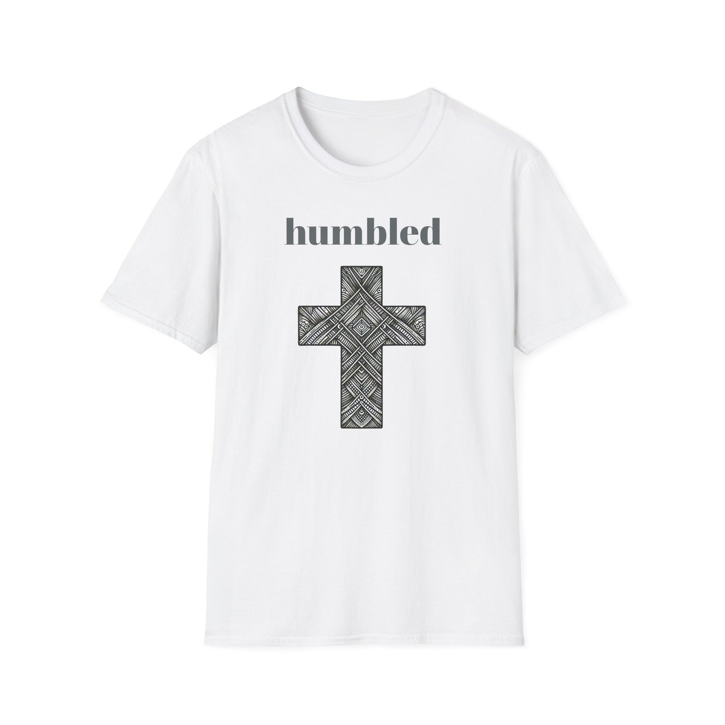 Humbled Cross Graphic Tee, Christian Gifts, Religious Apparel, Spiritual Fashion, Everyday Wear, Unisex Softstyle Shirt