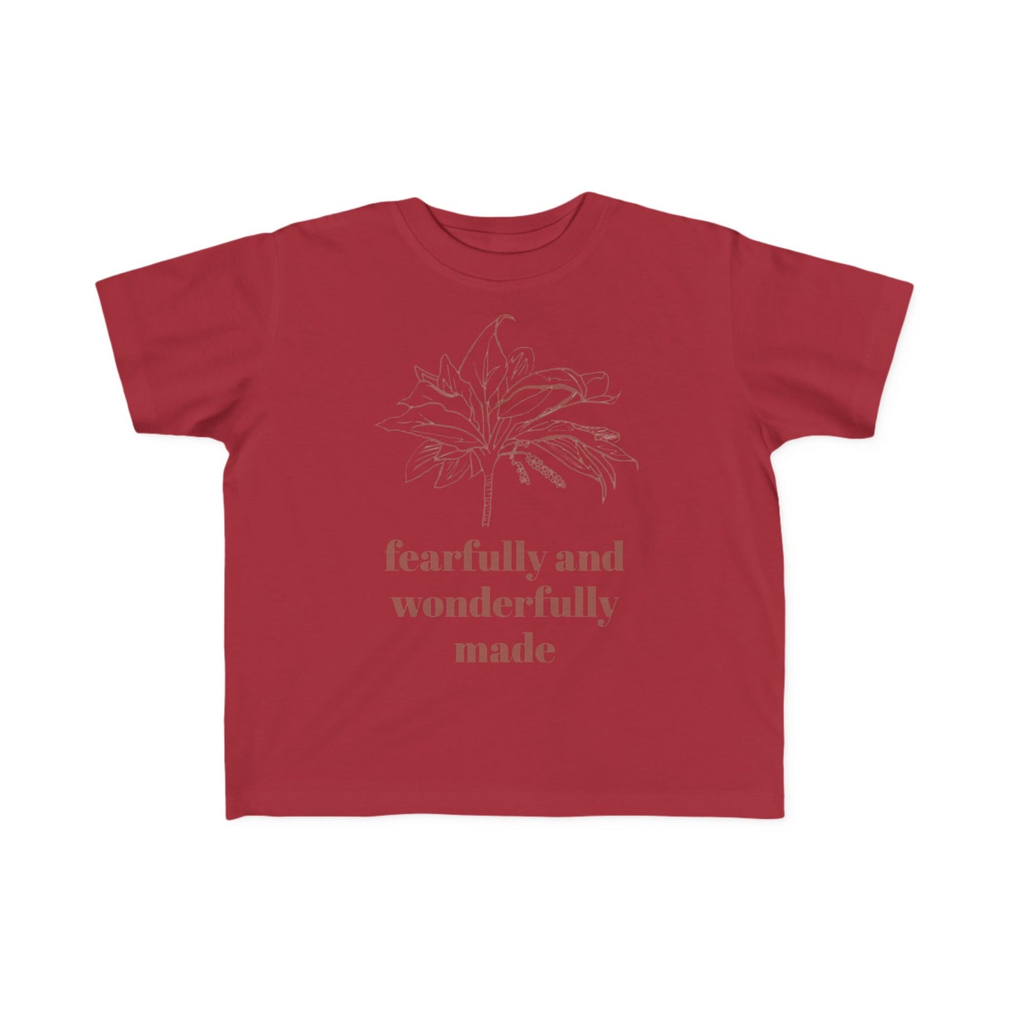 Fearfully Made Toddler Tee, Ti Plant Shirt, Baby Shower Gift, Cute Kids Shirt, Kid's Clothing