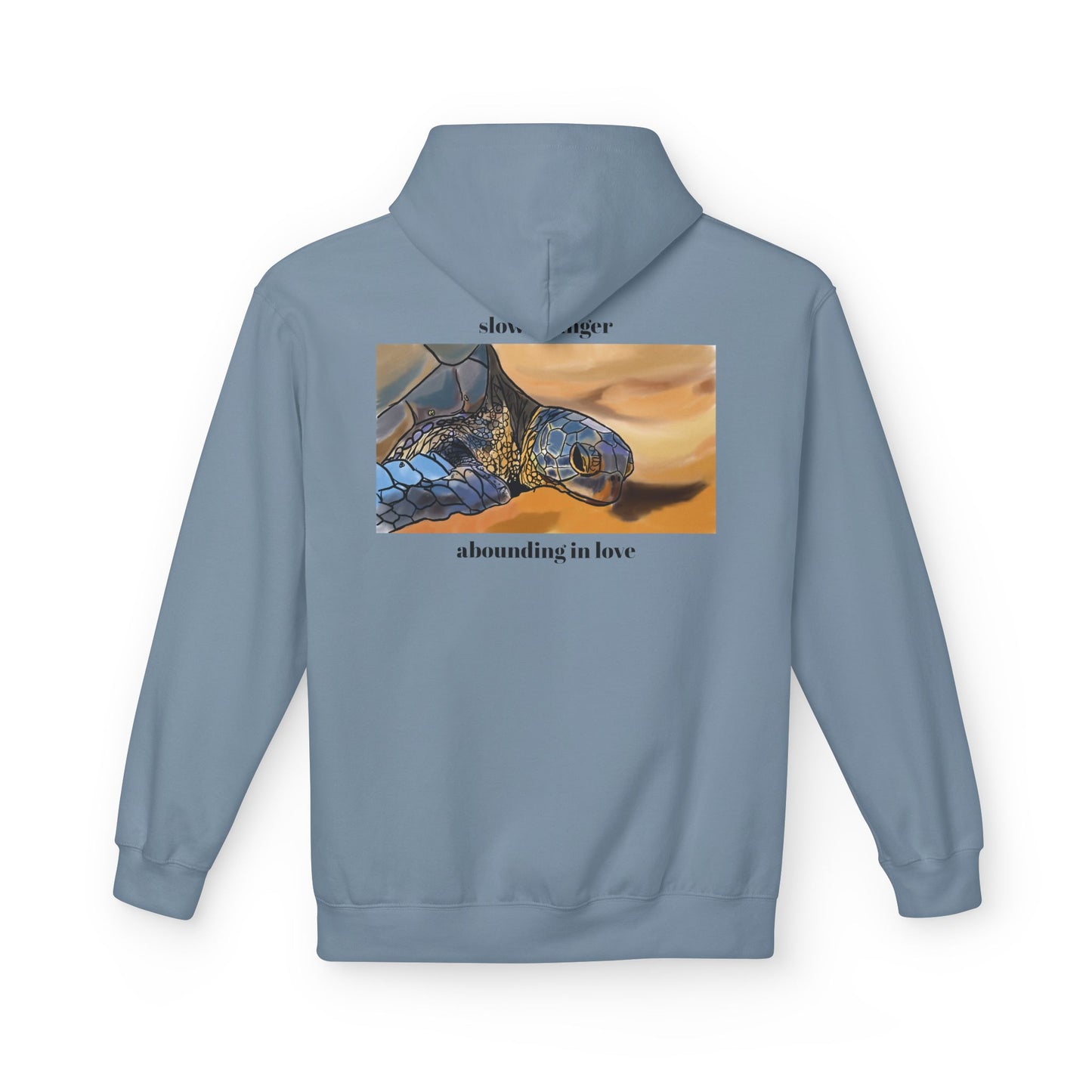Abounding in Love Turtle Hoodie, Honu, Slow to Anger Unisex Sweatshirt Christian Religious Bible Verse Tee, Inspirational Jumper, Gift
