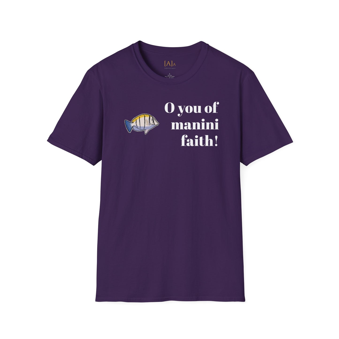 Manini Faith T-Shirt - Jesus Hawaii Fish Ocean-Inspired Unisex Softstyle, Inspirational Gift for Beach Lovers, Summer Vibes