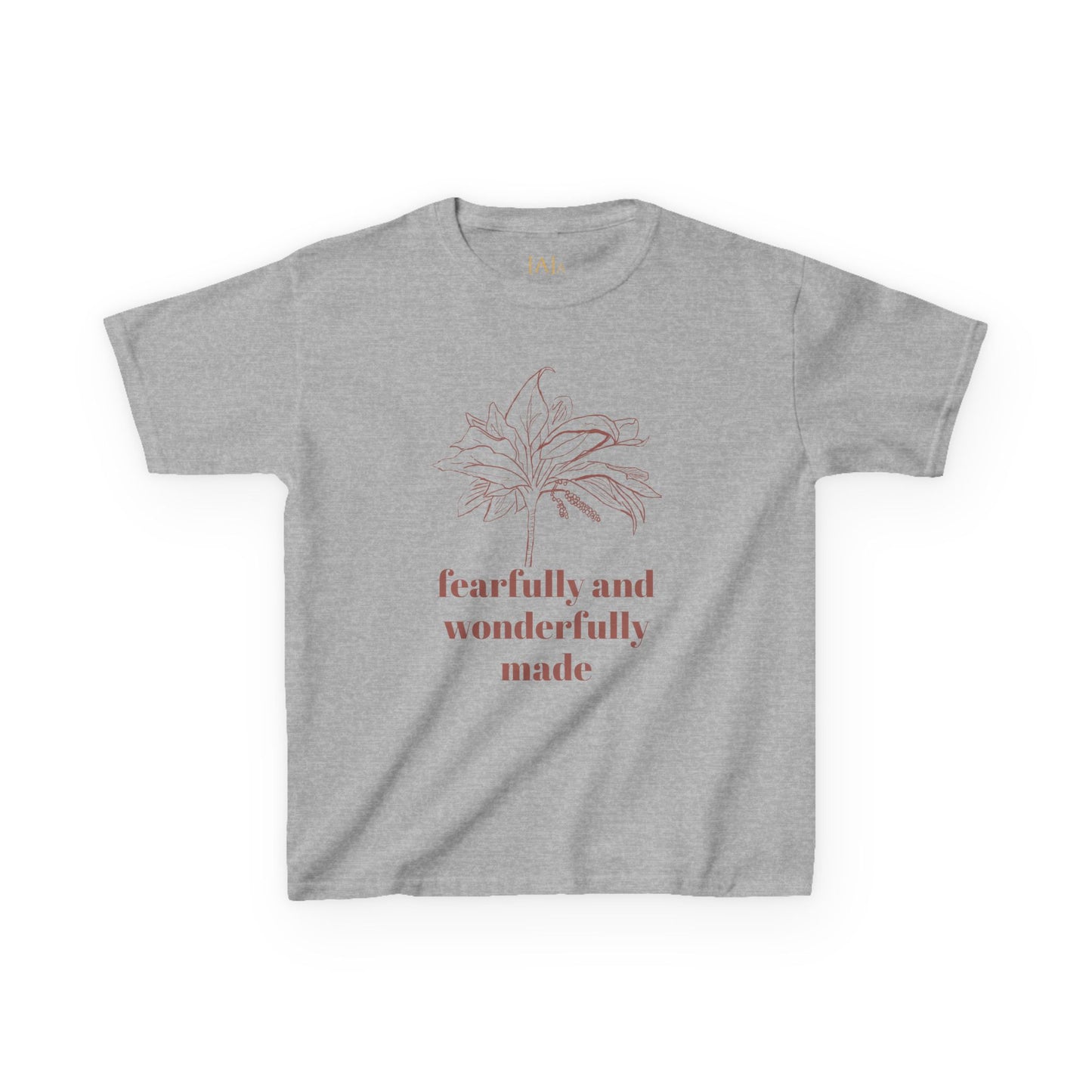 Fearfully Made Kids Tee - Psalm 139 Ti Plant, Children's T-Shirt, Youth Tshirt, Christian Shirt, Religious Apparel,