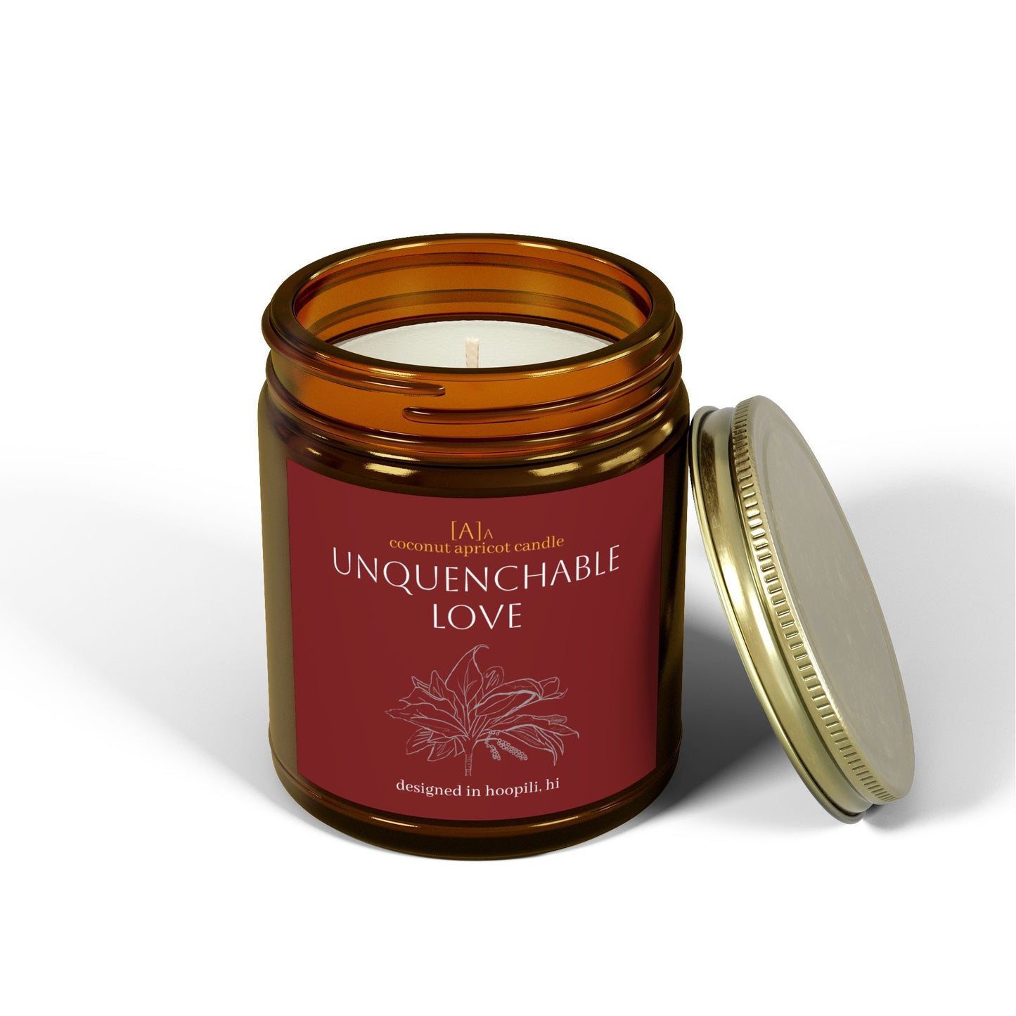 Scented Candle, Unquenchable Love Valentine Coconut Apricot Wax (4oz, 9oz). Romantic Gift, Home Decor, Aromatherapy Candle, Handmade Gift,