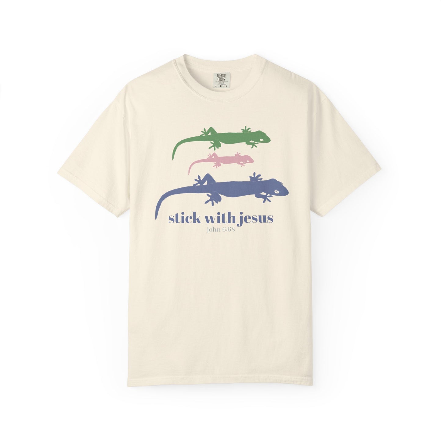 Gecko T-shirt Stick With Jesus