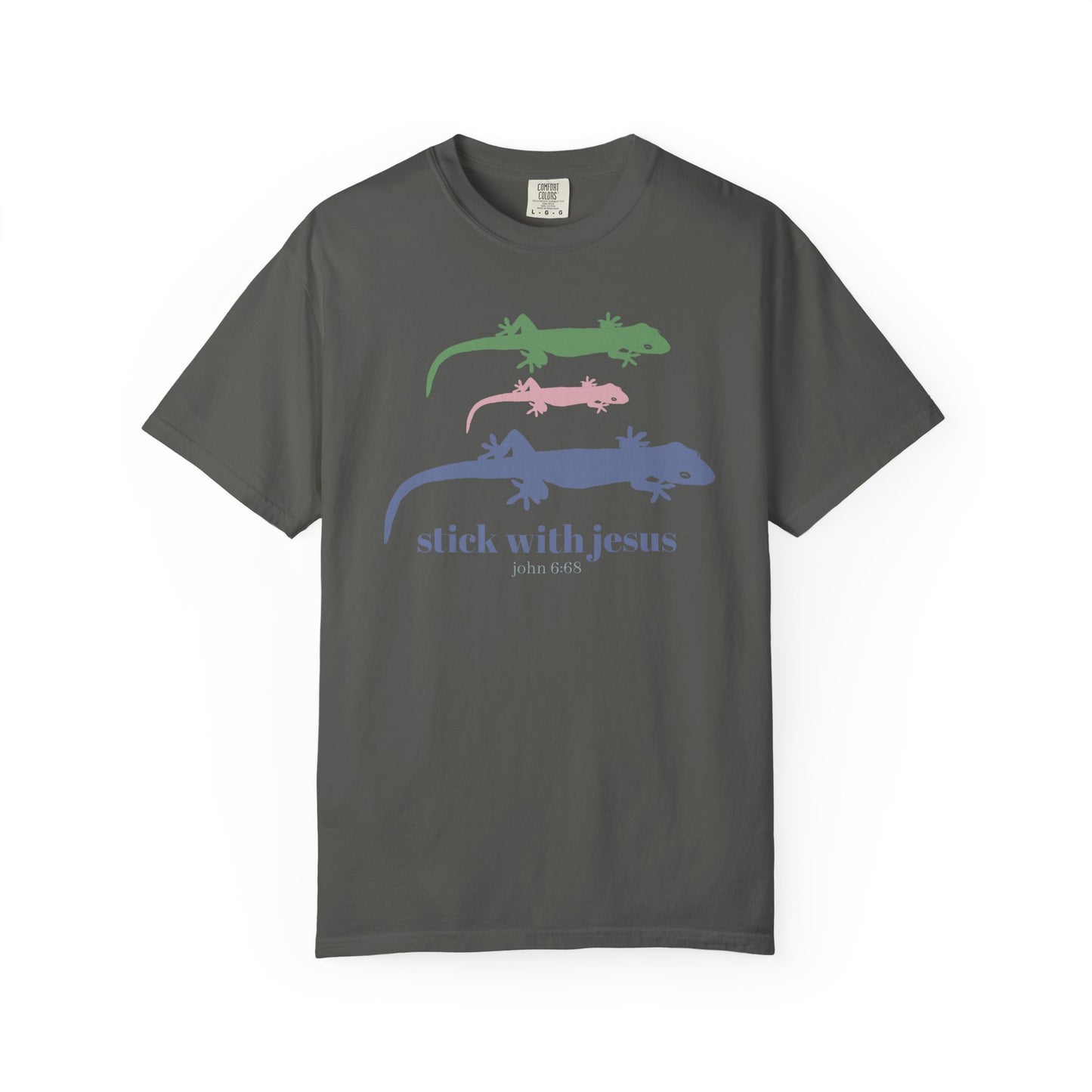Gecko T-shirt Stick With Jesus