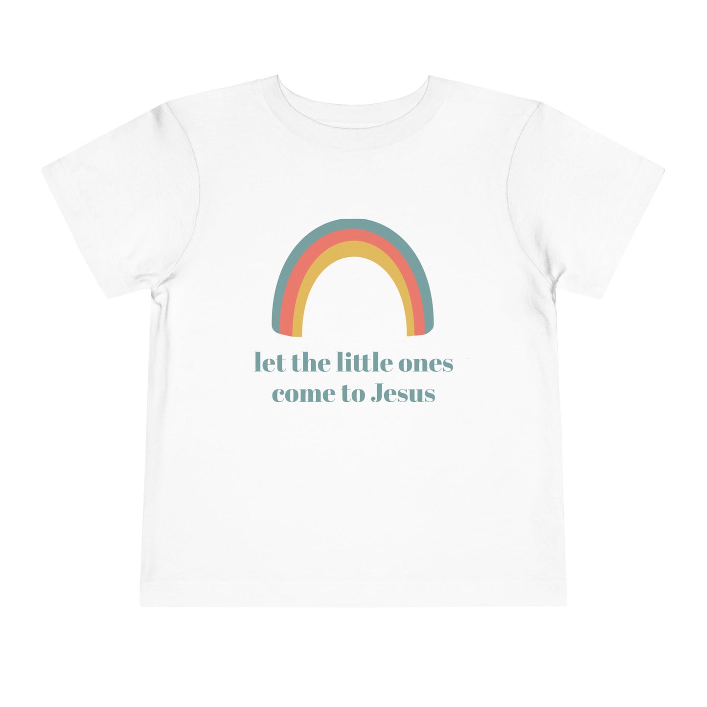 Rainbow Toddler Tee, Let the Little Ones Come To Jesus, Religious Kids Shirt, Colorful Faithful Children Top, Subtle Pastel Baby, Muted