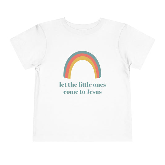 Rainbow Toddler Tee, Let the Little Ones Come To Jesus, Religious Kids Shirt, Colorful Faithful Children Top, Subtle Pastel Baby, Muted