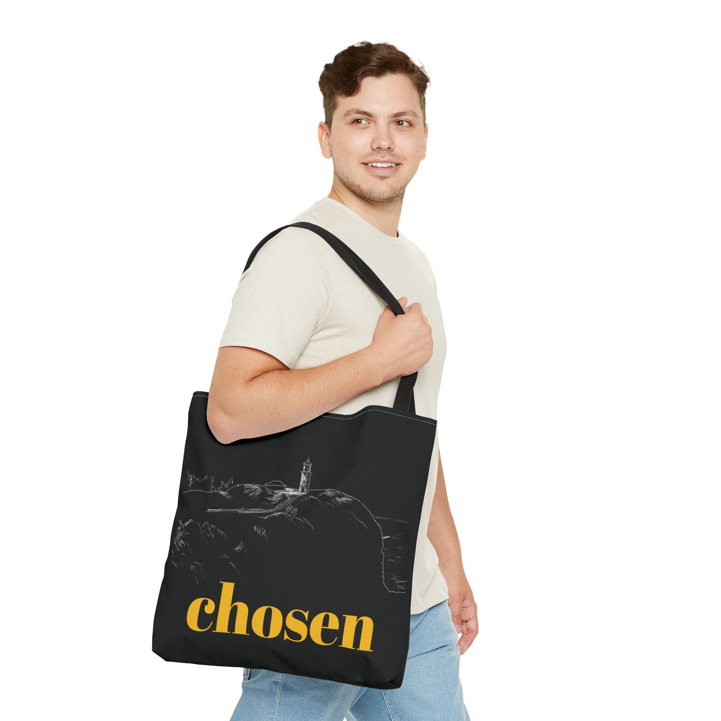 Chosen Lighthouse Tote Bag - 1 Peter 2:9