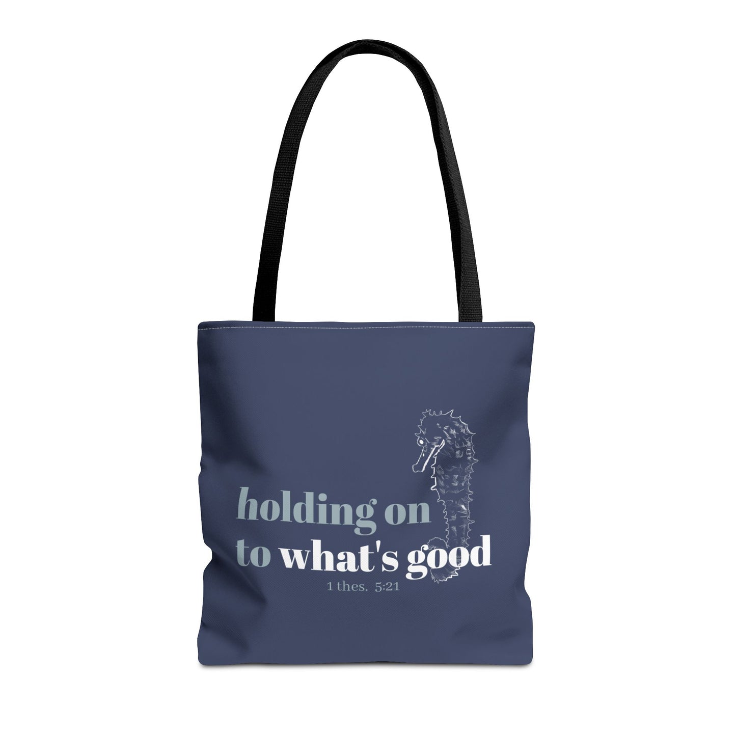 Seahorse Tote Bag - Christian Scripture Bible Verse Bag