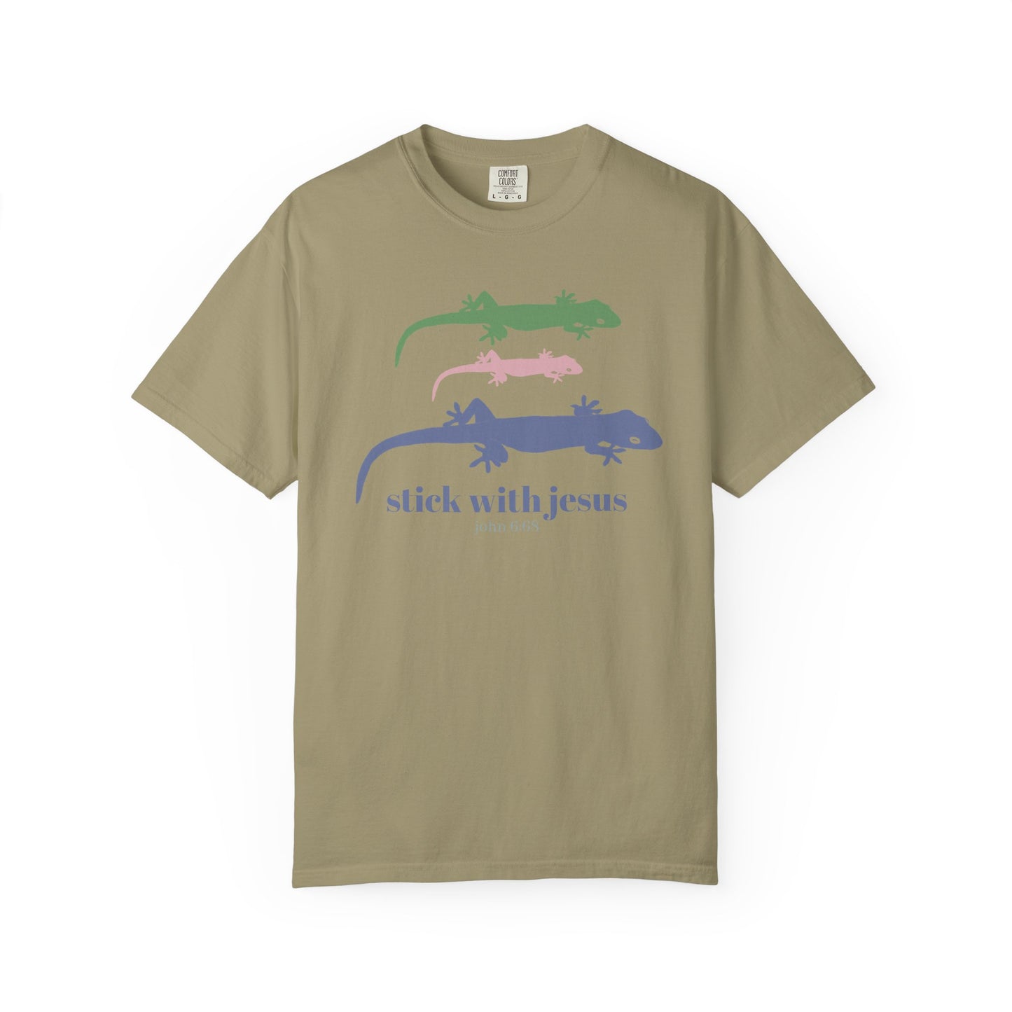 Gecko T-shirt Stick With Jesus