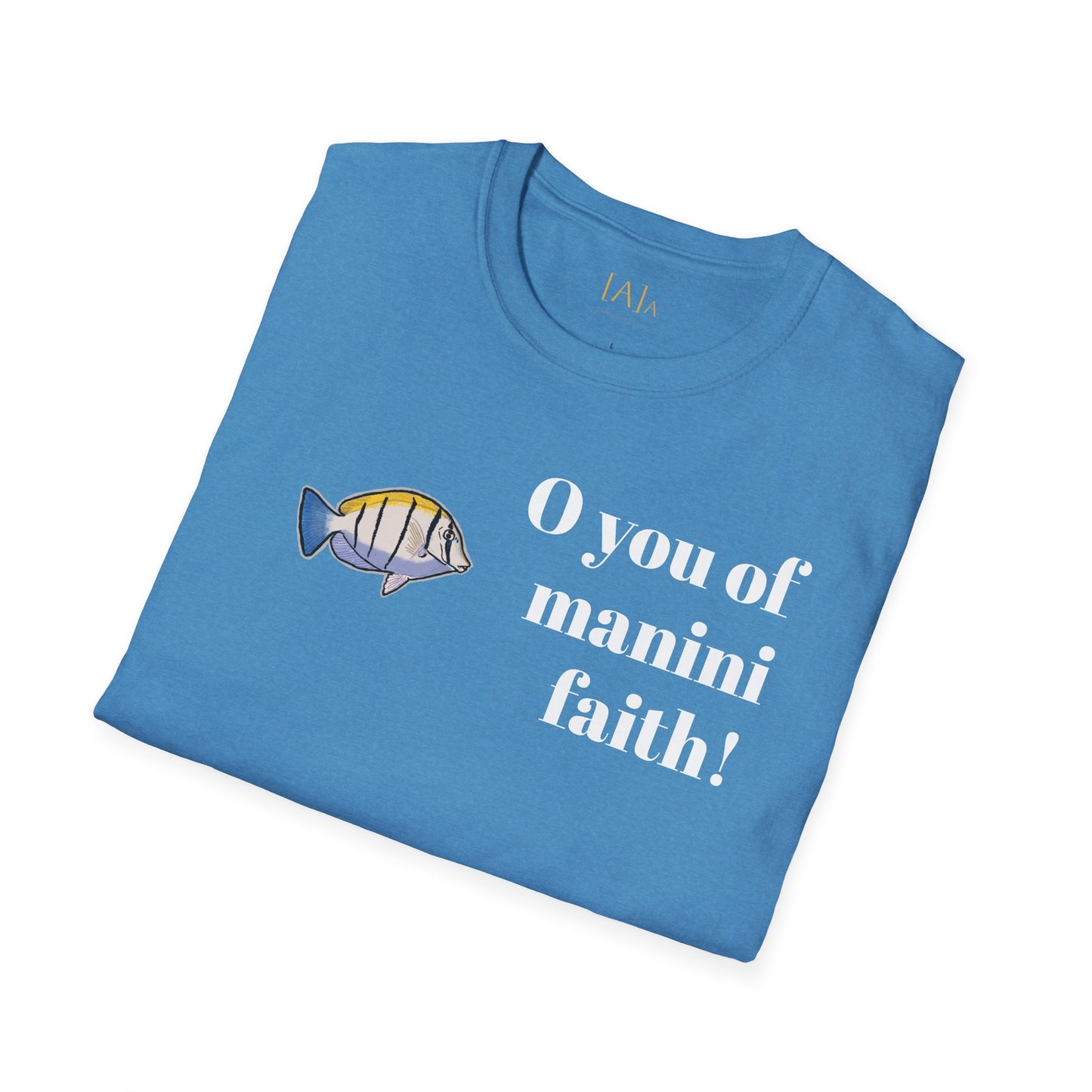 Manini Faith T-Shirt - Jesus Hawaii Fish Ocean-Inspired Unisex Softstyle, Inspirational Gift for Beach Lovers, Summer Vibes