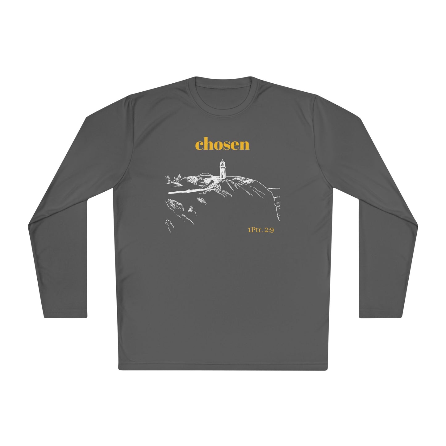 Chosen Lighthouse Longsleeve, Christian Shirt, Light of Faith Unisex Tee, 1 Peter 2:9 Verse Shirt, Comfort Layering Top, Religious Tee