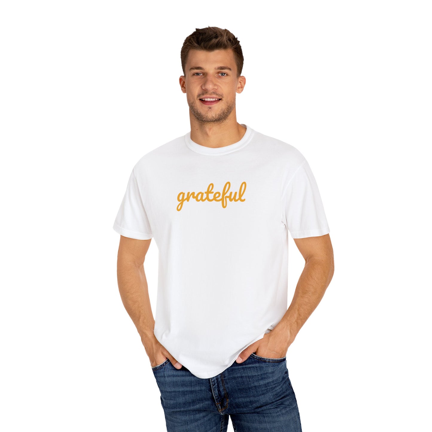 Grateful Comfort Colors 1717 Unisex T-shirt, Christian Bible Verse Tee, Inspirational Graphic Shirt, Religious Gift, Comfort