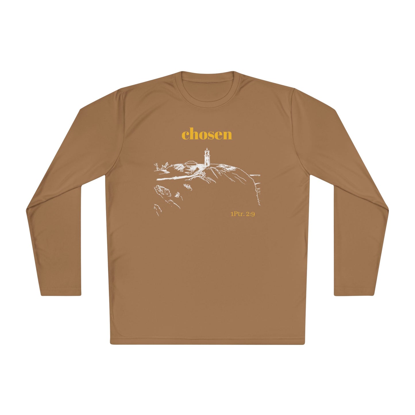 Chosen Lighthouse Longsleeve, Christian Shirt, Light of Faith Unisex Tee, 1 Peter 2:9 Verse Shirt, Comfort Layering Top, Religious Tee