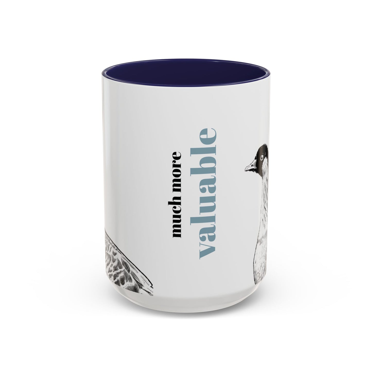 Much More Valuable Inspirational Accent Coffee Mug, Nene Hawaii State Bird Gift, Motivational Mug, Unique Kitchen Decor, Perfect for Home