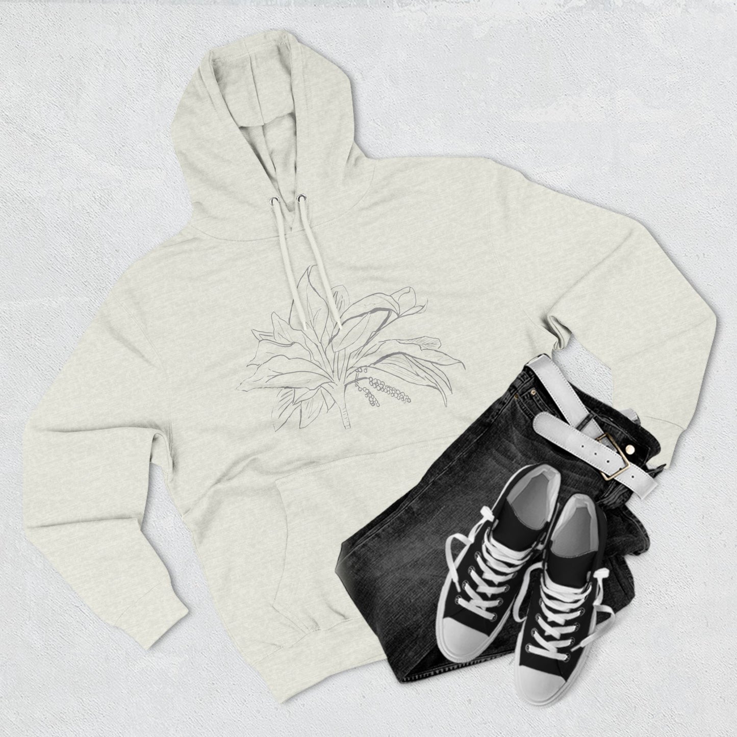 Knit Together In Mothers Womb Premium Heavy Hoodie Psalm 139 Ti Leaf Three Panel Fleece Sweatshirt, Pullover Jumper, Cozy Warm Hooded Top