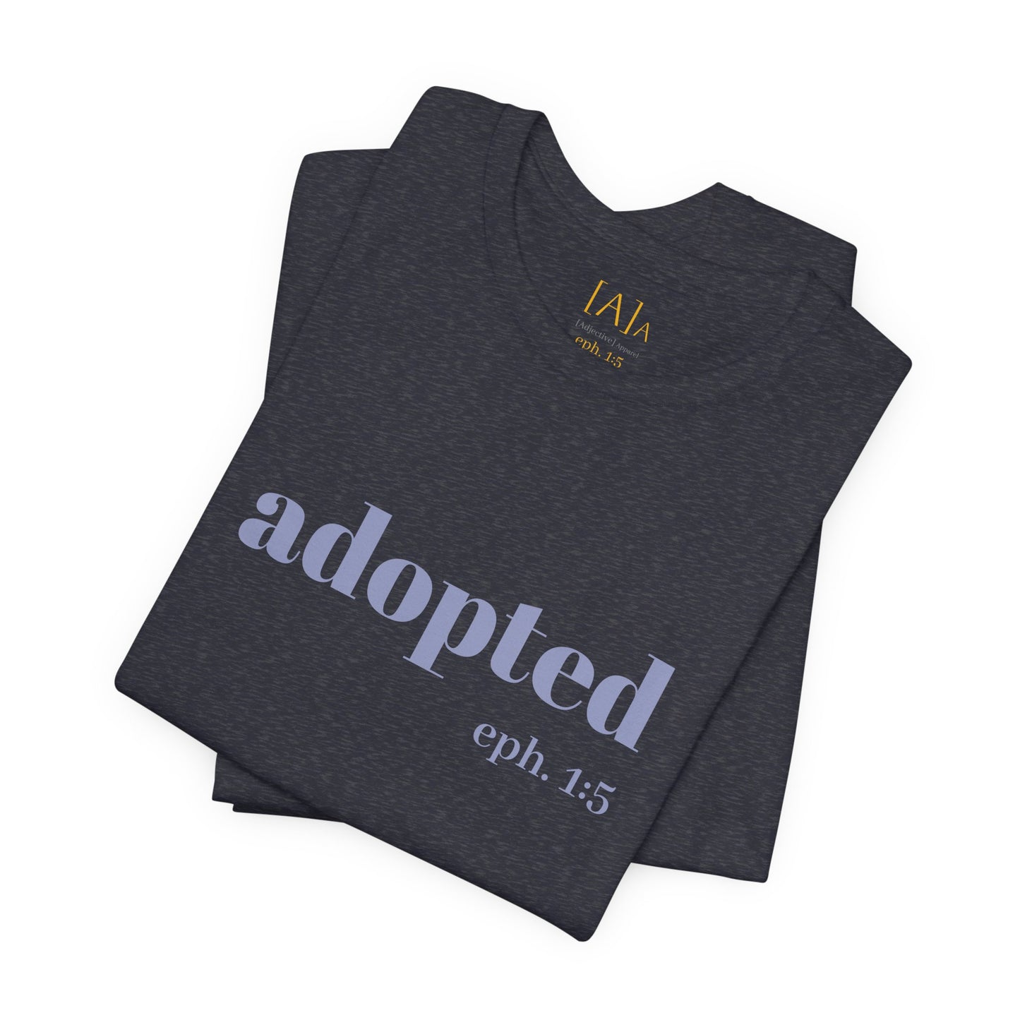 Bible Verse Tee - 'Adopted' Unisex Jersey Short Sleeve Shirt