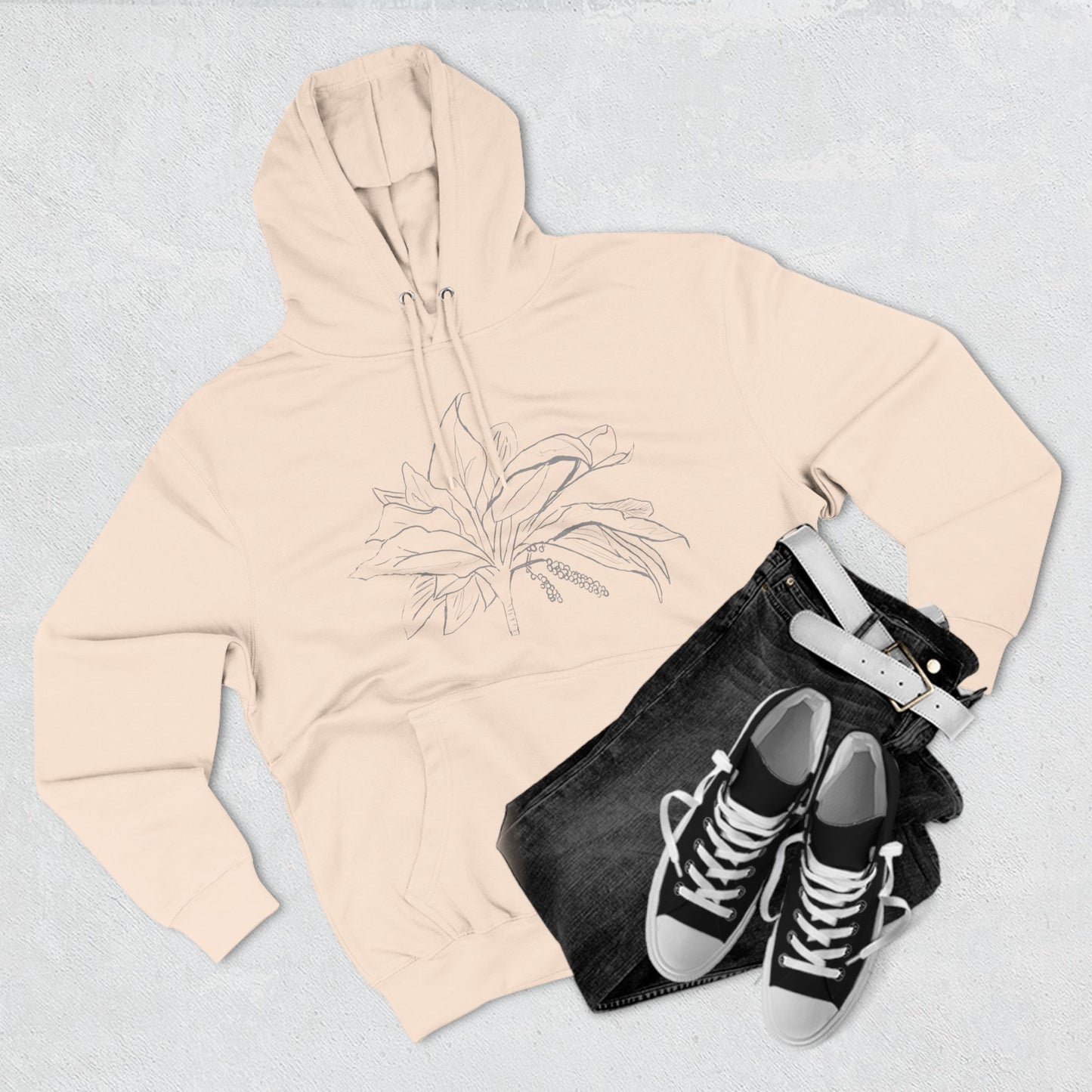 Knit Together In Mothers Womb Premium Heavy Hoodie Psalm 139 Ti Leaf Three Panel Fleece Sweatshirt, Pullover Jumper, Cozy Warm Hooded Top