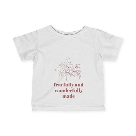 Fearfully Made Infant Tee, Ti Plant Cute Kids Shirt, Baby Shower Gift