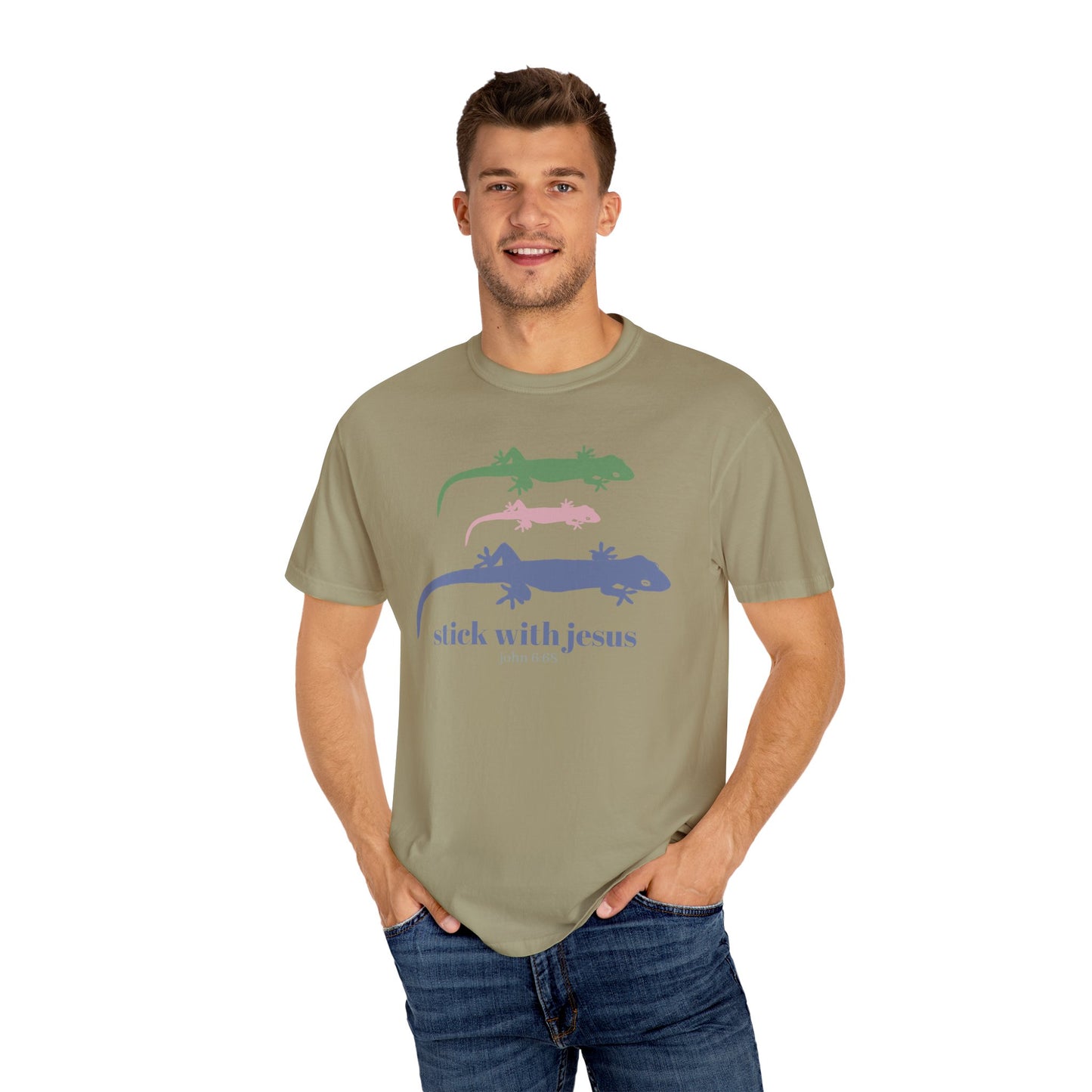 Gecko T-shirt Stick With Jesus