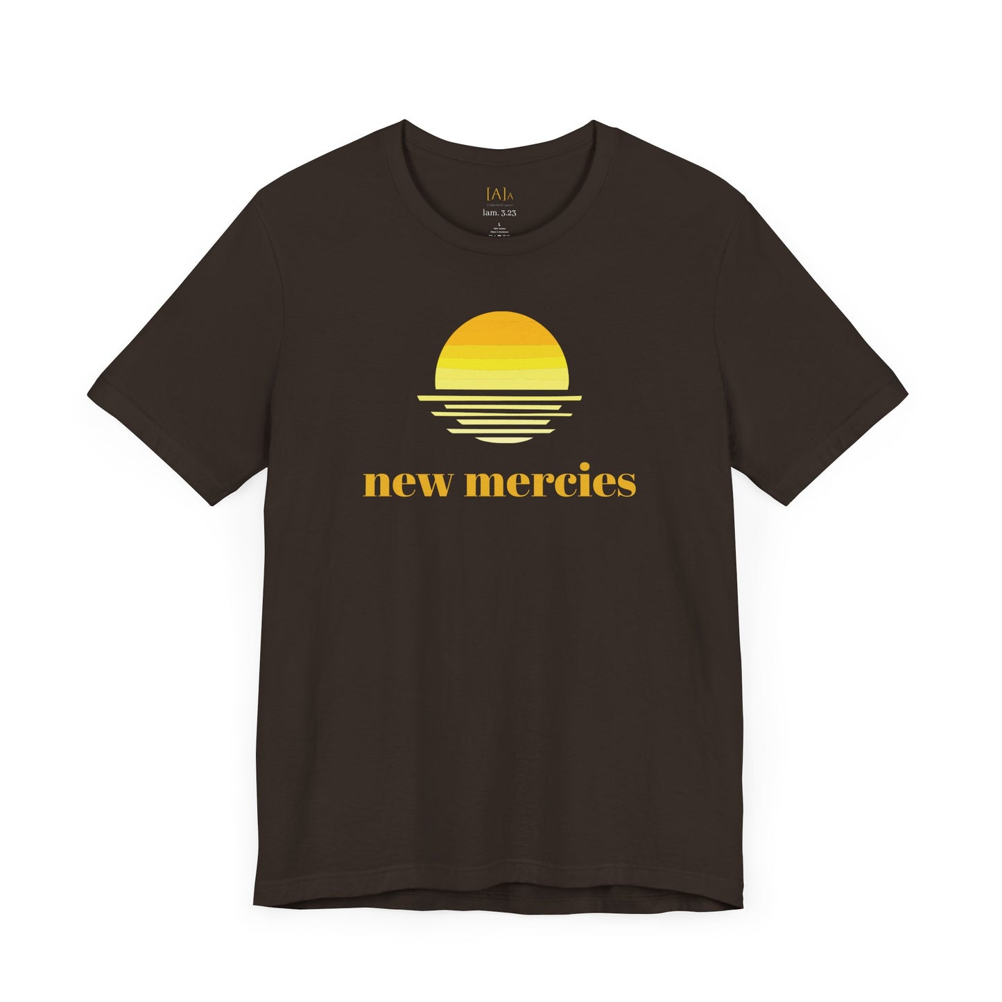 New Mercies Shirt Every Morning Lamentations 3 22 retro minimalist t-shirt, Christian faith tee, scripture verse graphic top, trendy Bible