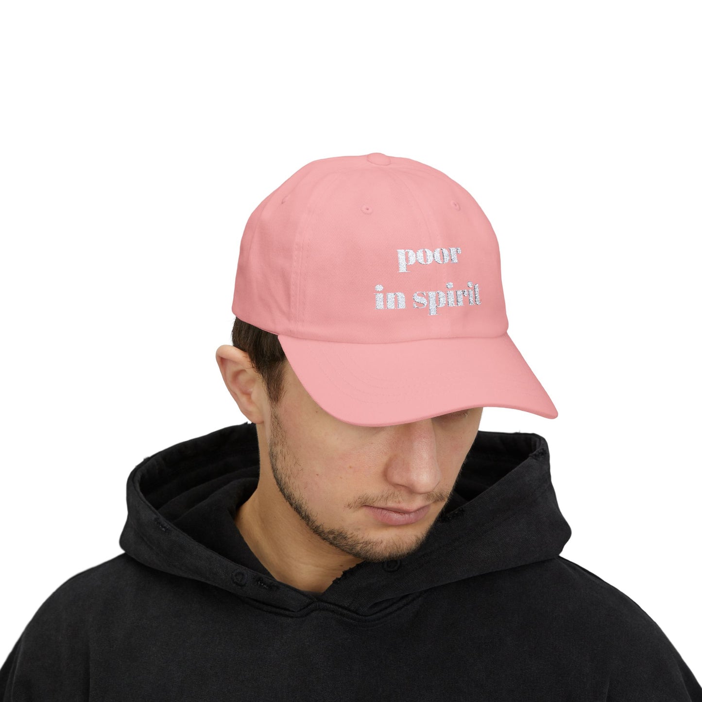 Poor in Spirit Classic Cap, Casual Hat, Unisex Gift, Relaxed Fit Summer Cap, Everyday Wear