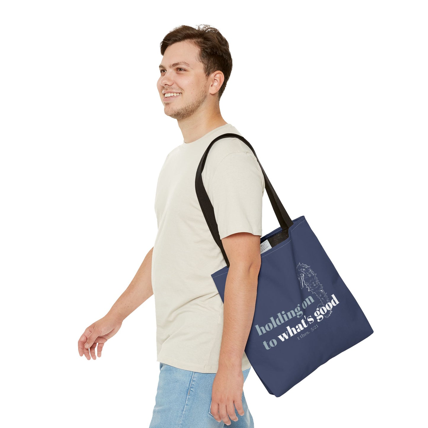 Seahorse Tote Bag - Christian Scripture Bible Verse Bag