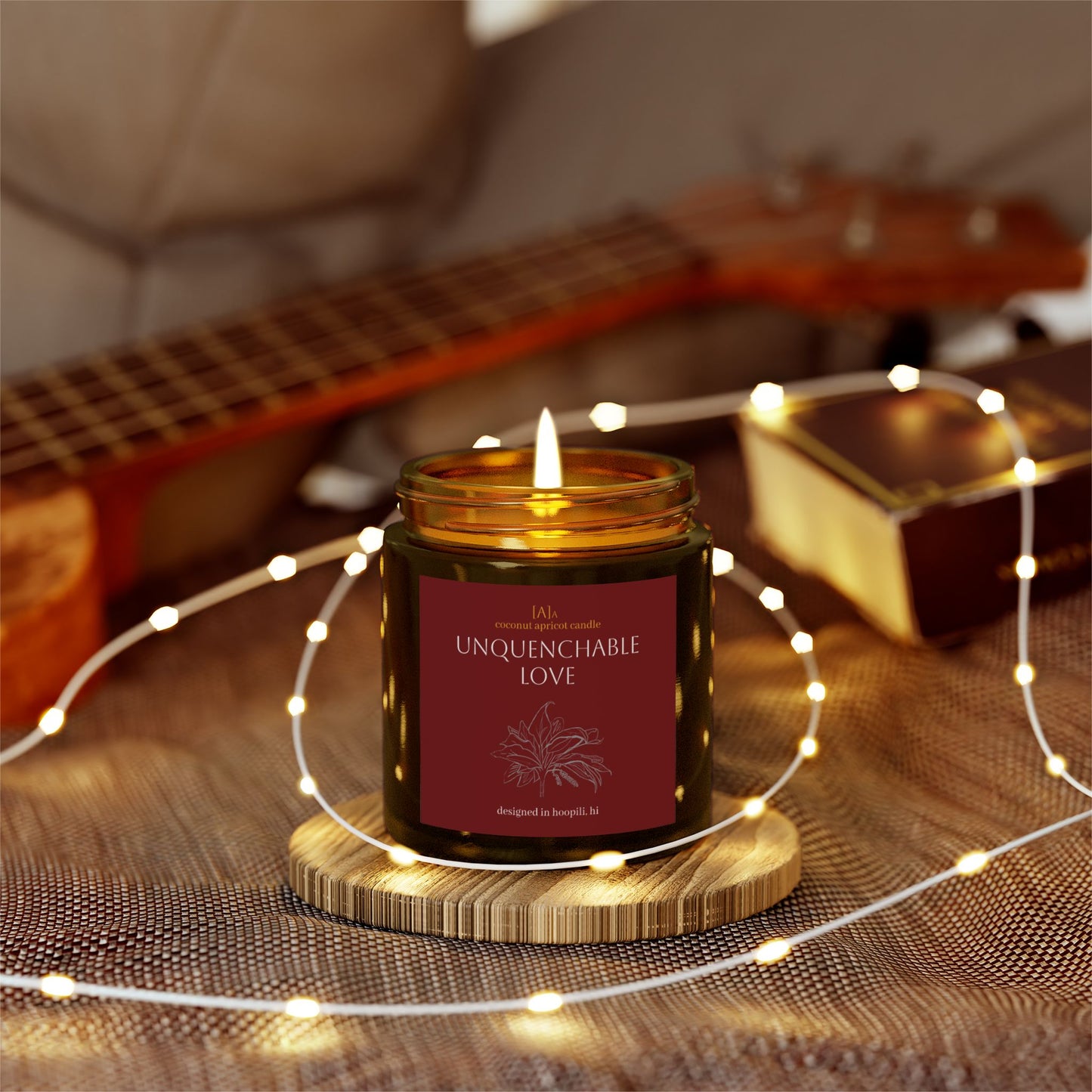 Scented Candle, Unquenchable Love Valentine Coconut Apricot Wax (4oz, 9oz). Romantic Gift, Home Decor, Aromatherapy Candle, Handmade Gift,