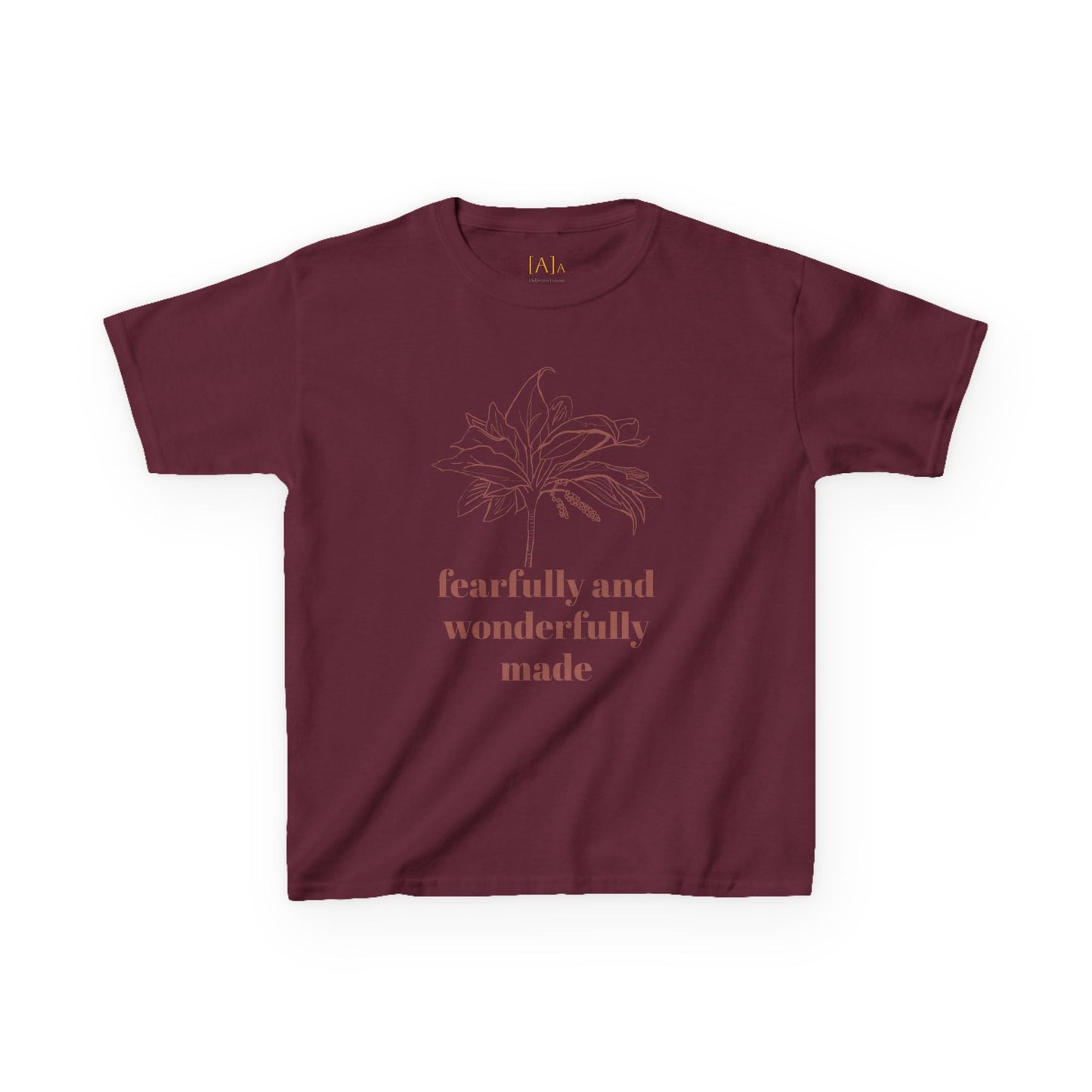 Fearfully Made Kids Tee - Psalm 139 Ti Plant, Children's T-Shirt, Youth Tshirt, Christian Shirt, Religious Apparel,