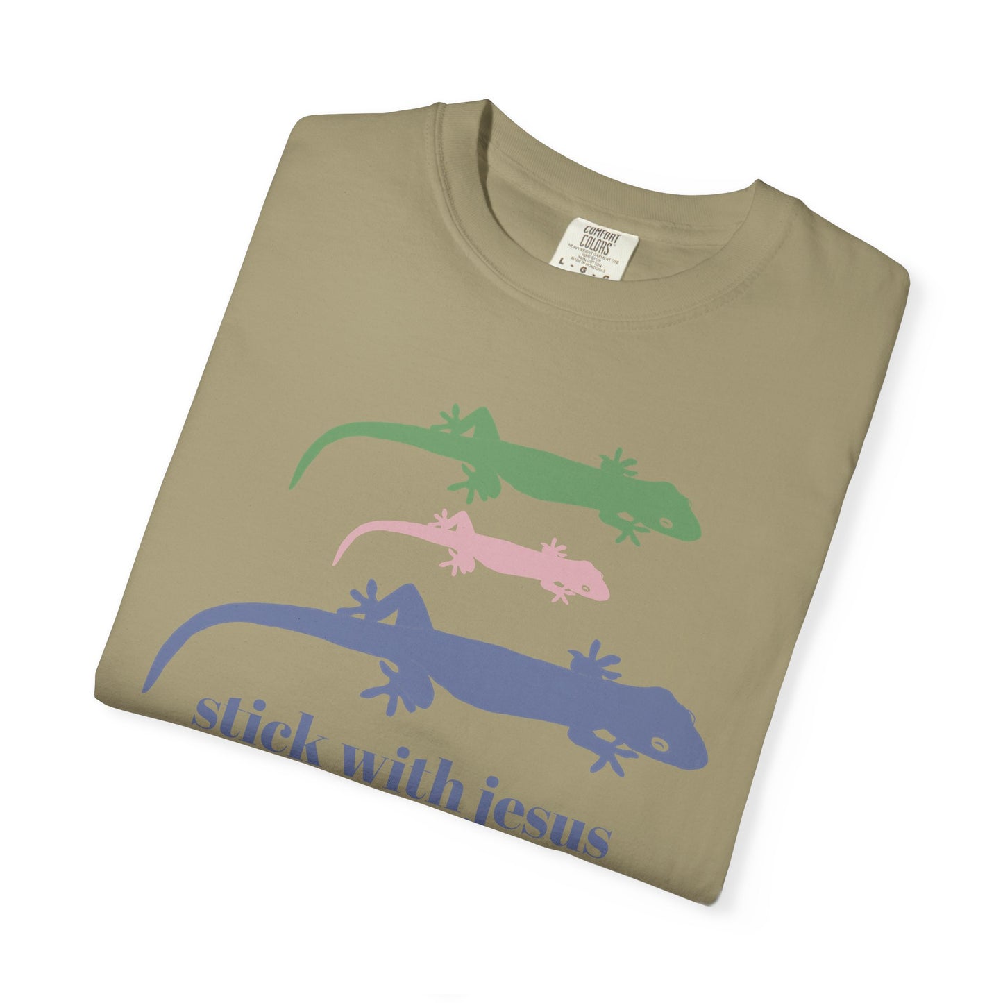 Gecko T-shirt Stick With Jesus