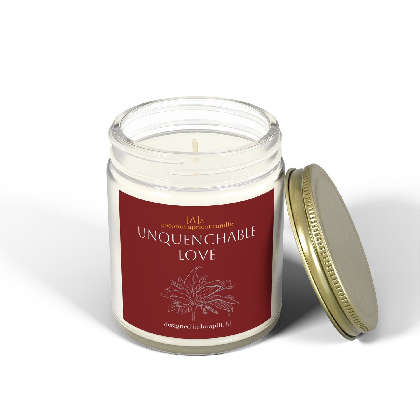 Scented Candle, Unquenchable Love Valentine Coconut Apricot Wax (4oz, 9oz). Romantic Gift, Home Decor, Aromatherapy Candle, Handmade Gift,