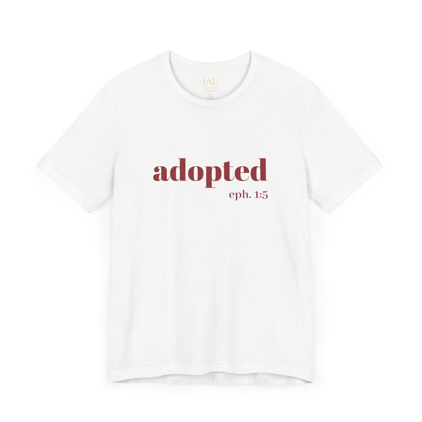 Bible Verse Tee - 'Adopted' Unisex Jersey Short Sleeve Shirt
