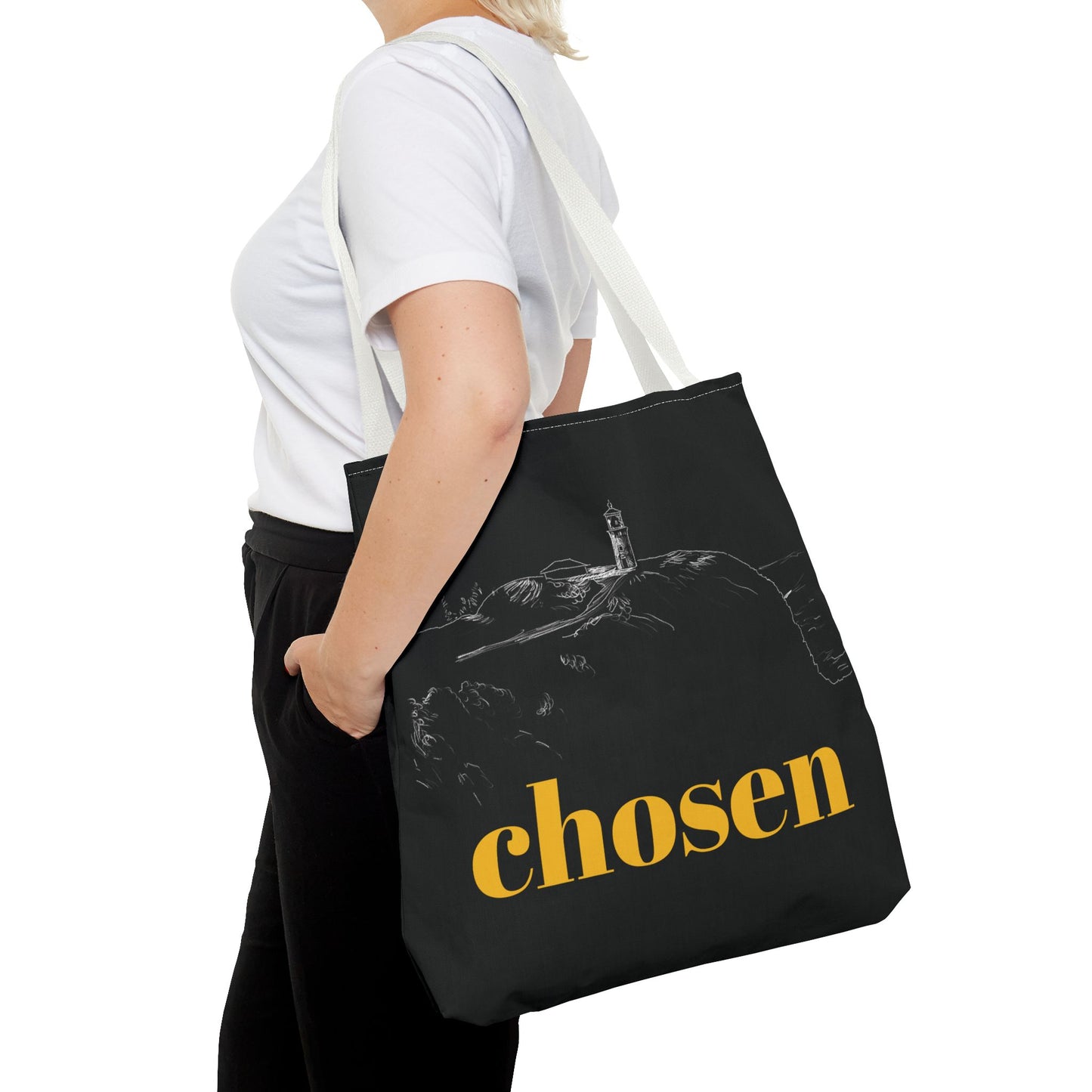 Chosen Lighthouse Tote Bag - 1 Peter 2:9