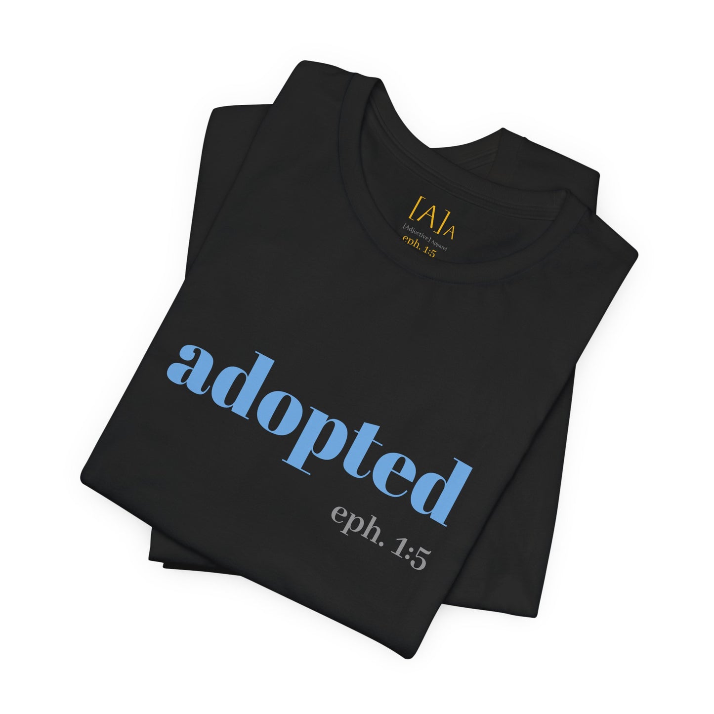 Bible Verse Tee - 'Adopted' Unisex Jersey Short Sleeve Shirt