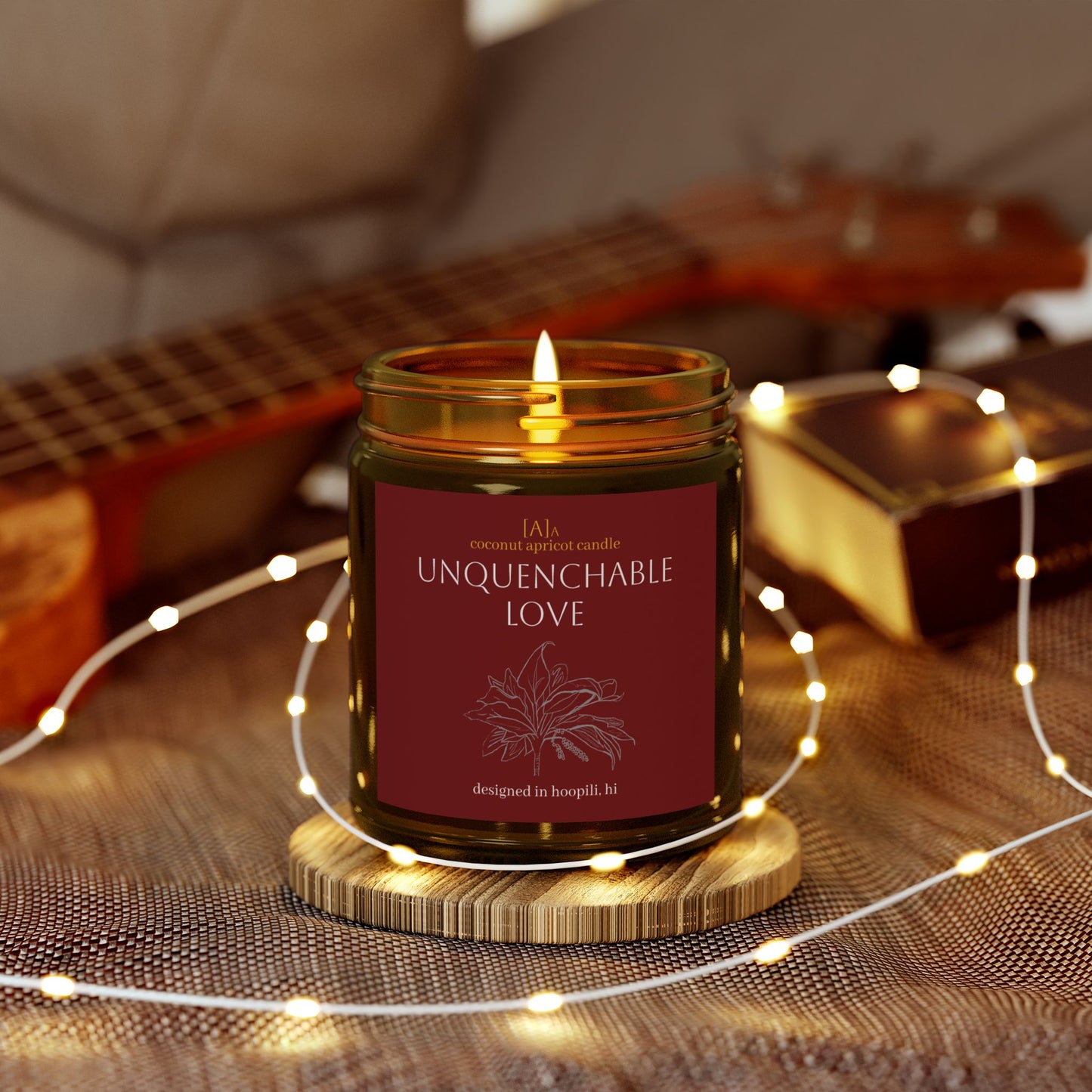 Scented Candle, Unquenchable Love Valentine Coconut Apricot Wax (4oz, 9oz). Romantic Gift, Home Decor, Aromatherapy Candle, Handmade Gift,