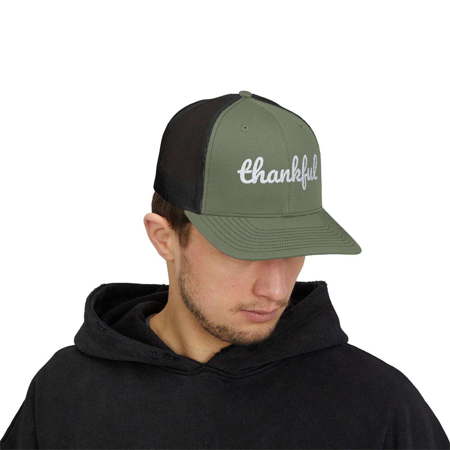 Thankful Snapback Trucker Cap for Gratitude Lovers, Adjustable Cap, Gifts for Him/Her, Farmhouse Decor, Thanksgiving Gift